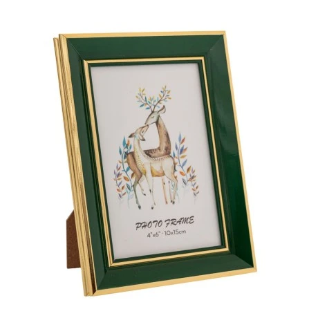 PETROL WITH GOLD RIM PHOTO FRAME 10Χ15CM