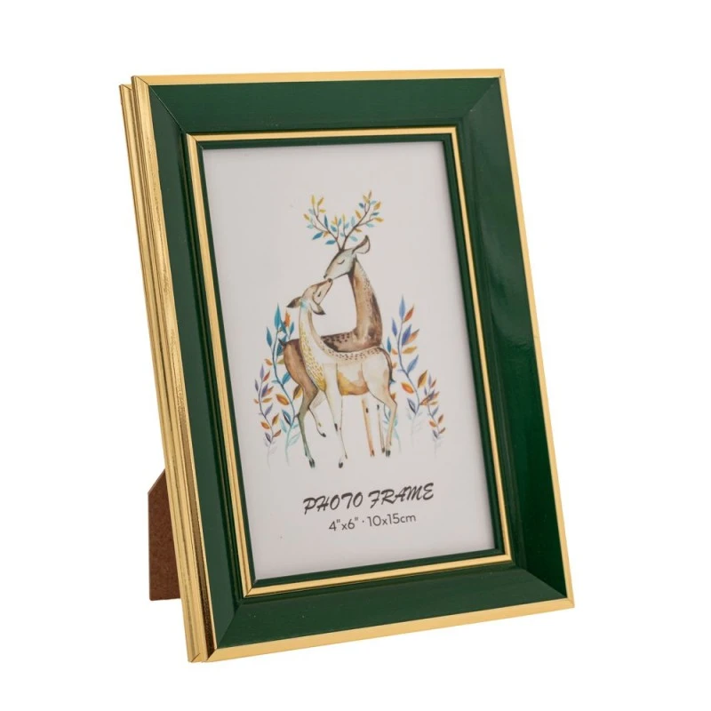 PETROL WITH GOLD RIM PHOTO FRAME 10Χ15CM