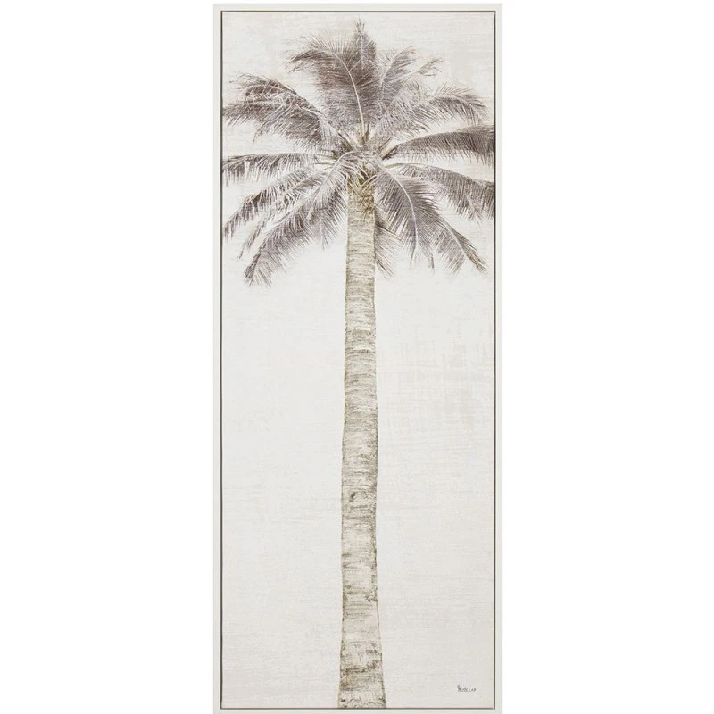 FRAMED PRINT ON CANVAS 40X100 CM PALM TREE