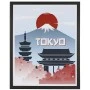 FRAMED PRINT ON CANVAS 60X80 CM TOKYO RETRO STYLE