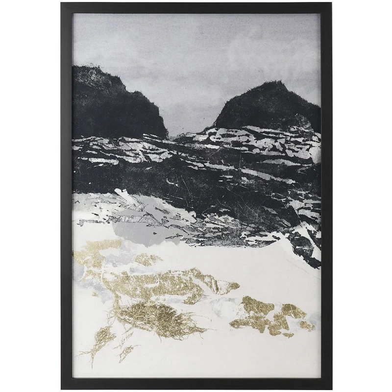 FRAMED PRINT ON CANVAS 70X100 CM MOUNTAIN SCENE