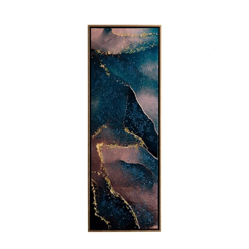 PAINTING OF ABSTRACT THEME WITH GOLDEN FRAME 33Χ3Χ93CM