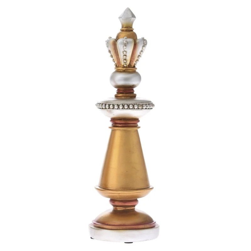 GOLD POLYRESIN CHESS QUEEN 11X11X33CM