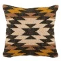 MULTICOLOR COTTON FABRIC FILLED CUSHION WITH GEOMETRICAL DESIGNS 45X45CM