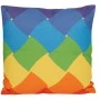 MULTICOLOR COTTON FABRIC FILLED CUSHION 45X45CM