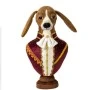 BROWN DOG BUST STATUE 24X20X45CM