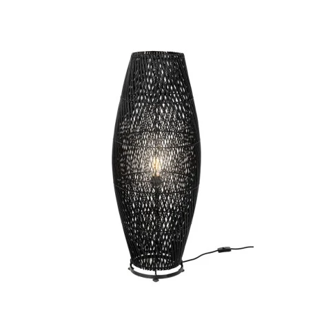 DECO RATTAN FLOOR BLACK LAMP D36x92CM