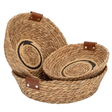 SET 3 NATURAL ROPE BASKET
