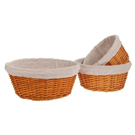 SET 3 NATURAL BASKET WITH FABRIC LINING A:45X20 B:40X19 C:35X18 CM