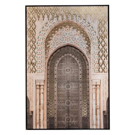 THE ORIENTAL DOOR ΕΛΑΙΟΓΡΑΦΙΑ 80Χ120ΕΚ ΜΕ ΜΑΥΡΗ ΚΟΡΝΙΖΑ ΣΕ ΤΥΠΩΜΕΝΟ ΚΑΜΒΑ