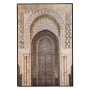 THE ORIENTAL DOOR OIL PAINTING 80Χ120CM WITH BLACK FRAME ON PRINTED CANVAS