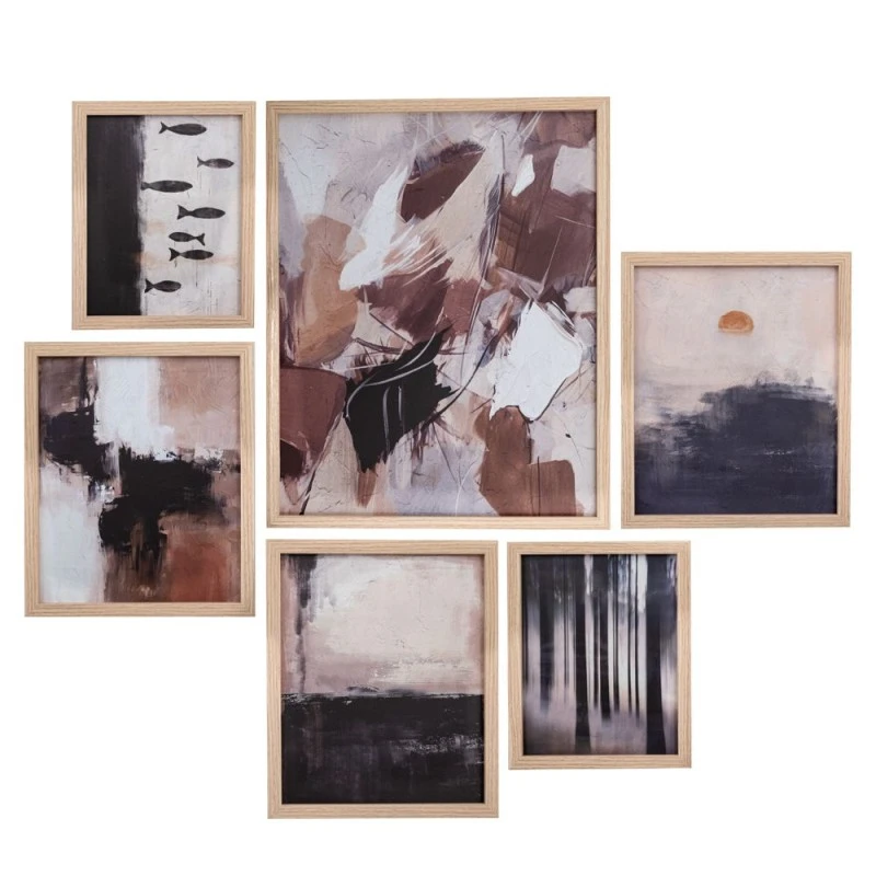 PRINTED PAINTINGS SET 6 WITH VARIOUS SUBJECTS 1Χ(40Χ50) 3Χ(25Χ30) 2Χ(25Χ20) CM