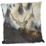 COTTON VELVET FILLED CUSHION 45X45CM DEER DESIGN