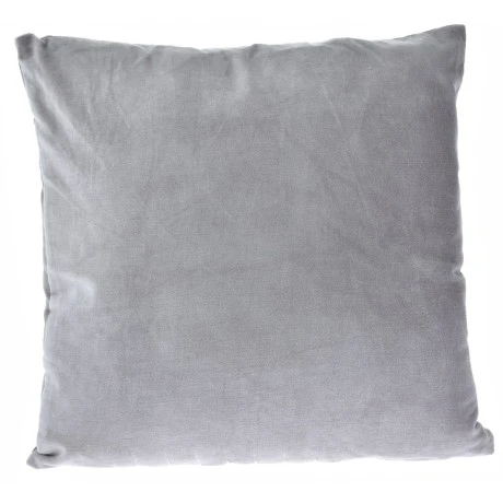 COTTON VELVET  FILLED CUSHION 45X45CM GREY COLOUR