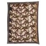 COTTON VELVET LINEN THROW 130X170CM MULTI FLOWERS DESIGN