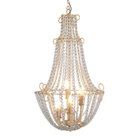 VINTAGE CHANDELIER WITH CRYSTALS 4 LIGHTS D40Χ66CM