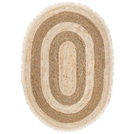 NATURAL ROPE OVAL CARPET 80X120CM