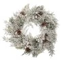 SNOWY WREATH WITH WHITE BERRIES AND PINE CONES 55CM