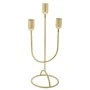 GOLD CANDLE HOLDER D11X22CM FOR THREE CANDLES