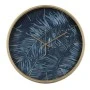 GOLD METAL WALL CLOCK LEAVES 50x50x6CM