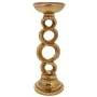 DECO GOLD RESIN CANDLEHOLDER 9X9X26CM