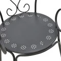 Monasty pakoworld stackable armchair black metal 49x55x90cm