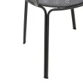 Monasty pakoworld stackable armchair black metal 49x55x90cm
