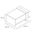 Coffee table Cave pakoworld in white-walnut color 80x50x35cm