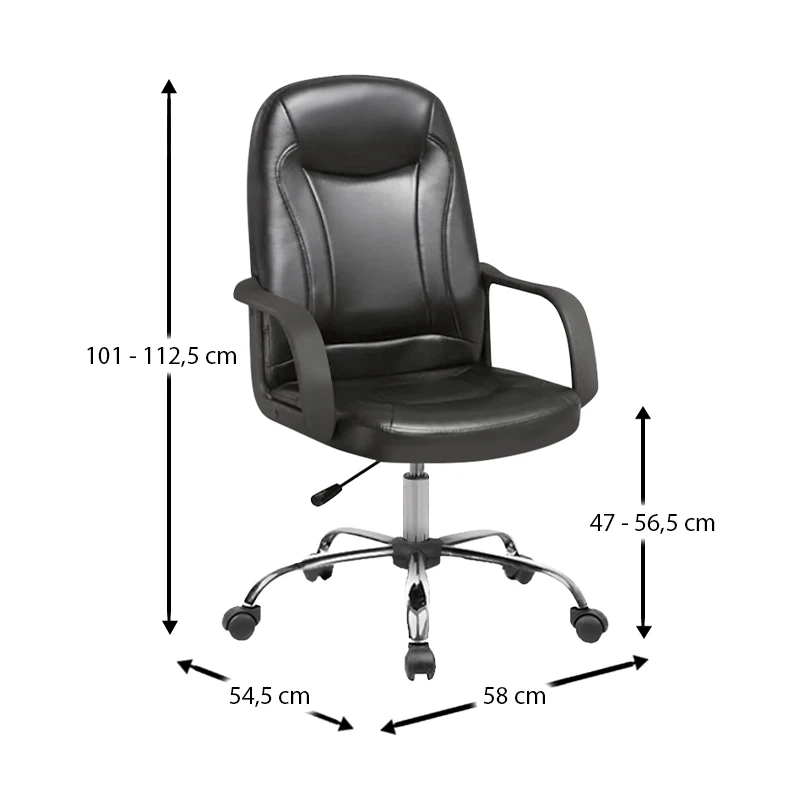 BS9600 ΜΑΥΡΟ PVC ΠΟΛΥΘΡΟΝΑ ΓΡΑΦΕΙΟΥ - 01.0633