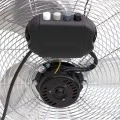 Floor fan 18'' 46cm 90W metallic in silver color 55x24x56cm.