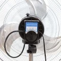 Floor fan 18'' 45cm 90W metallic silver - black color 50x50x133cm