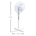 Floor fan 16'' 40cm 50W white color 62x62x127cm