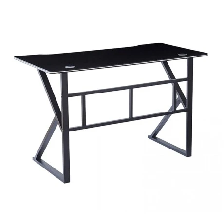 ΓΡΑΦΕΙΟ 120X60X75εκ.ΜΑΥΡΟ MDF/ΜΑΥΡΟ ΜΕΤΑΛΛΙΚΟ