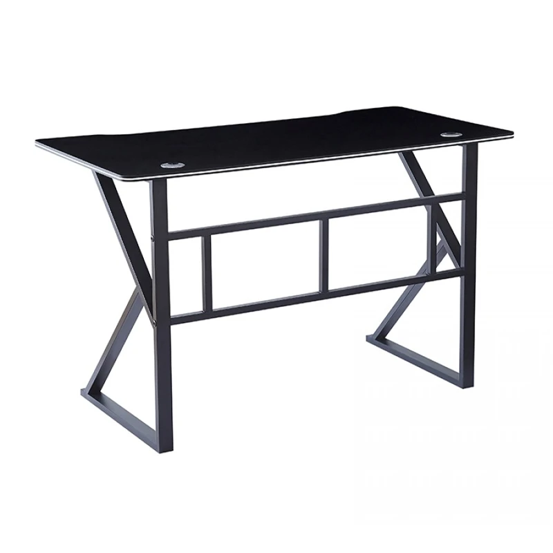 ΓΡΑΦΕΙΟ 120X60X75εκ.ΜΑΥΡΟ MDF/ΜΑΥΡΟ ΜΕΤΑΛΛΙΚΟ