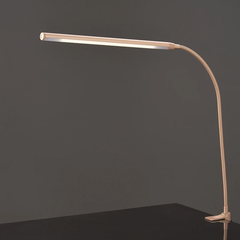 LED touch desk lamp with clamp 5W metal color gold 35.5x85cm.