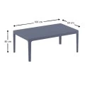 ΣΚΑΙ ΤΡΑΠΕΖΙ 100Χ60Χ40εκ. DARK GREY ΠΟΛ/ΝΙΟΥ - 20.0276