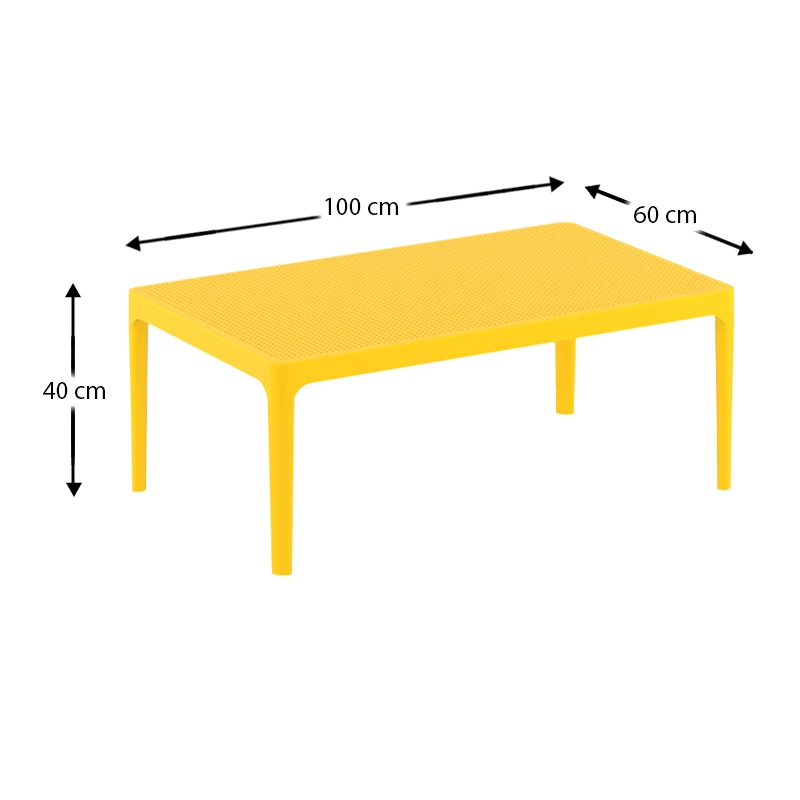 ΣΚΑΙ ΤΡΑΠΕΖΙ 100Χ60Χ40εκ. YELLOW ΠΟΛ/ΝΙΟΥ - 20.0279