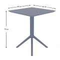ΣΚΑΙ ΤΡΑΠΕΖΙ ΠΤΥΣ/ΝΟ 60Χ60X74εκ. DARK GREY ΠΟΛ/ΝΙΟΥ - 20.0282
