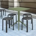 ΣΚΑΙ ΤΡΑΠΕΖΙ ΠΤΥΣ/ΝΟ 60Χ60X74εκ. OLIVE GREEN ΠΟΛ/ΝΙΟΥ - 20.0291