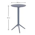 SKY DARK GREY BAR Φ60Χ108εκ.ΠΤΥΣ/ΝΟ ΤΡΑΠ. ΠΟΛ/ΝΙΟΥ