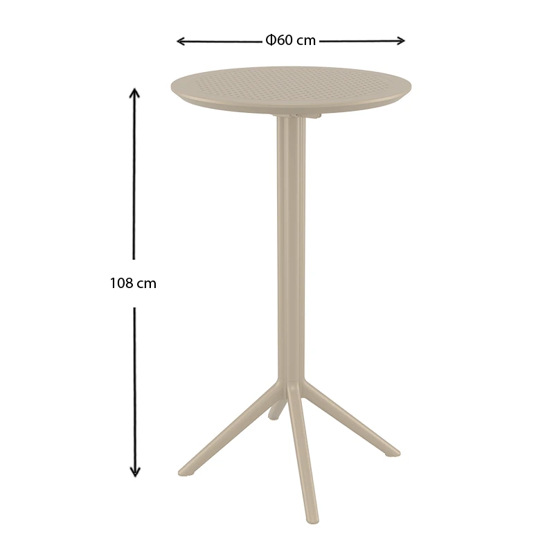 SKY TAUPE BAR Φ60Χ108εκ.ΠΤΥΣ/ΝΟ ΤΡΑΠ. ΠΟΛ/ΝΙΟΥ