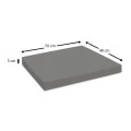 PARIS ΜΑΞΙΛΑΡΙ LOUNGE ΠΟΛ/ΝΑΣ 50Χ48Χ5εκ. DARK GREY