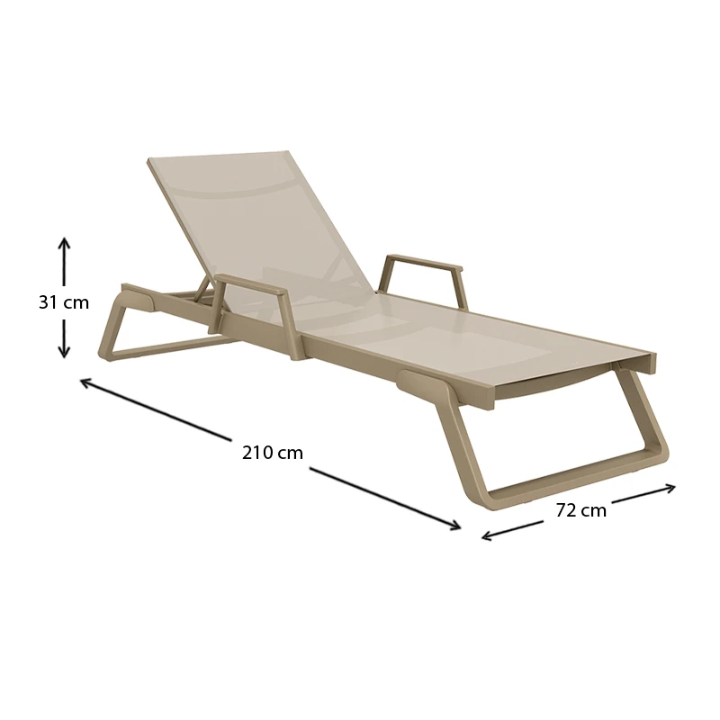 TROPIC ΞΑΠΛΩΣΤΡΑ ΜΕ ΜΠΡΑΤΣΑ TAUPE/TAUPE ΠΟΛ/ΝΙΟΥ