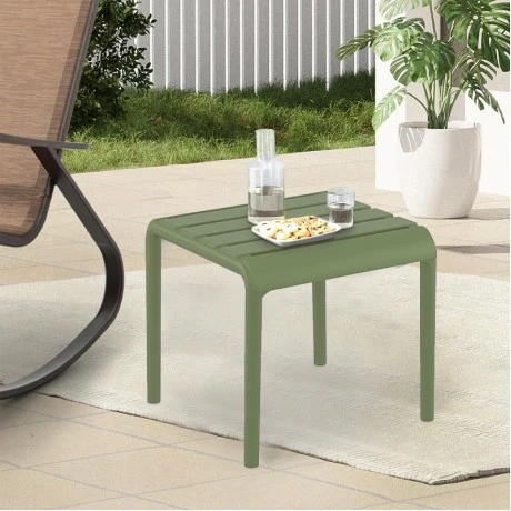 PARIS OLIVE GREEN ΤΡΑΠΕΖΙ 42X41X40εκ. ΠΟΛ/ΝΙΟΥ