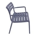 PARIS ΚΑΝΑΠΕΣ DARK GREY 116X70X75εκ. ΠΟΛ/ΝΙΟΥ