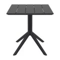 PARIS BLACK 80X80X74εκ. ΤΡΑΠΕΖΙ ΠΟΛ/ΝΙΟΥ