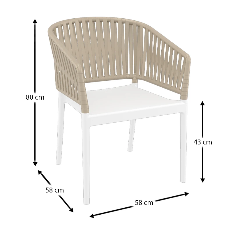PORTOFINO WHITE/TAUPE ΠΟΛΥΘΡΟΝΑ ΠΟΛ/ΝΙΟΥ