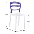 BIBI WHITE/VIOLET TRANSP.ΚΑΡΕΚΛΑ