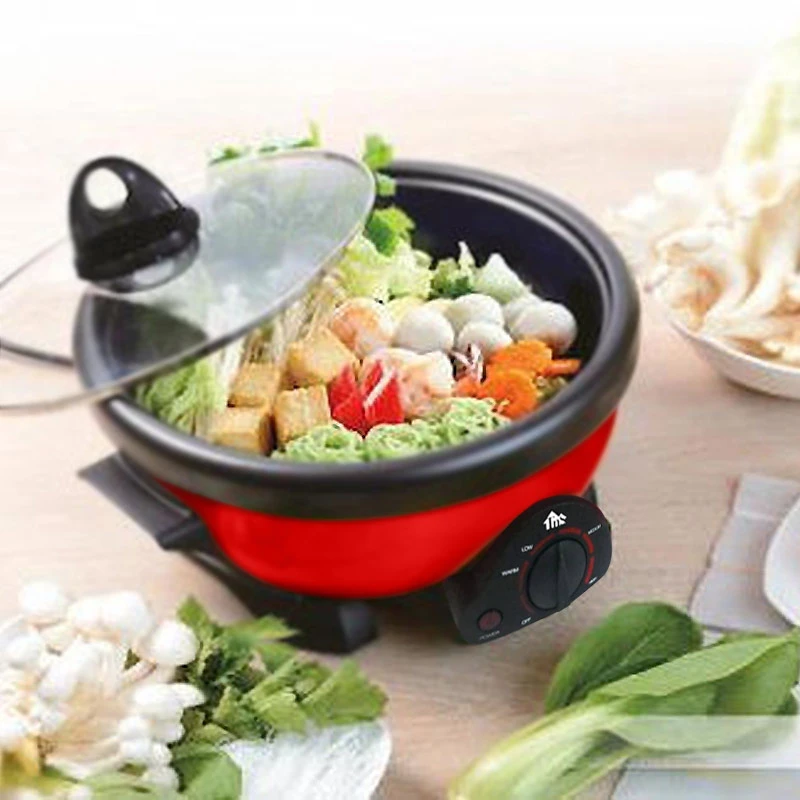 Electric pot 1300W capacity 3.5lt color red Φ28x15cm.