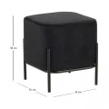 BELLA/S ΣΚΑΜΠΟ BLACK VELVET ΥΦΑΣΜΑ 36X36Χ38εκ.